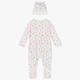 My Little Pie-Girls White Supima Cotton Rainbow Babysuit Set | Childrensalon Outlet