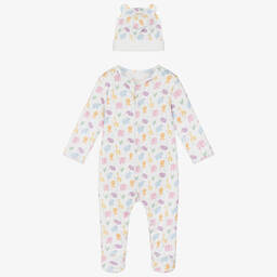 My Little Pie-Girls White Supima Cotton Rainbow Babysuit Set | Childrensalon Outlet