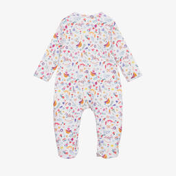 My Little Pie-بيبي غرو قطن سوبيما لون أبيض بطبعة ملونة للمولودات | Childrensalon Outlet