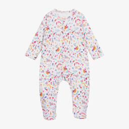 My Little Pie-بيبي غرو قطن سوبيما لون أبيض بطبعة ملونة للمولودات | Childrensalon Outlet