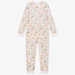 ماي ليتل باي-بيجاما قطن سوبيما لون زهري بطبعة ورود للبنات | Childrensalon Outlet