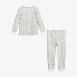 ماي ليتل باي-بيجاما قطن سوبيما لون رمادي، بيج وأبيض | Childrensalon Outlet