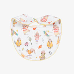 My Little Pie-White Supima Cotton Acrobatics Bib | Childrensalon Outlet