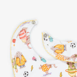 My Little Pie-White Supima Cotton Acrobatics Bib | Childrensalon Outlet