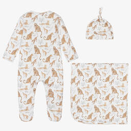 My Little Pie-Белый комплект с комбинезоном из хлопка супима с пантерами | Childrensalon Outlet