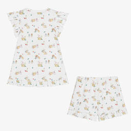 My Little Pie-Белая пижама из хлопка супима с ягодами | Childrensalon Outlet