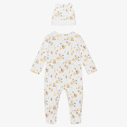 My Little Pie-طقم أفرول قطن سوبيما عضوي لون أبيض للأطفال | Childrensalon Outlet