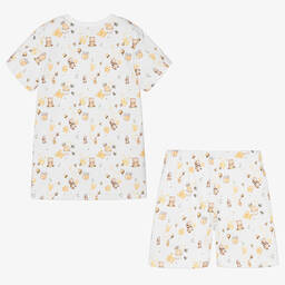 My Little Pie-بيجاما قطن سوبيما عضوي لون أبيض | Childrensalon Outlet