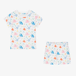 ماي ليتل باي-بيجاما قطن سوبيما عضوي لون أبيض | Childrensalon Outlet