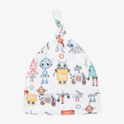 My Little Pie-White Supima Cotton Robot Hat | Childrensalon Outlet