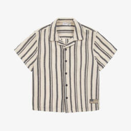 NAME IT-قميص مخطط بالبيج والأزرق للأولاد | Childrensalon Outlet