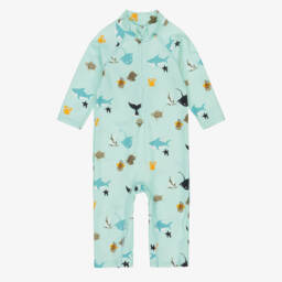 NAME IT-Boys Aqua Blue Sun Suit (UPF40+) | Childrensalon Outlet