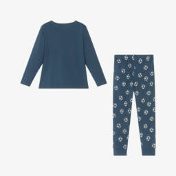 NAME IT-Уютная синяя пижама для мальчиков с футбольным принтом | Childrensalon Outlet