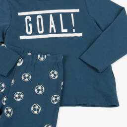 NAME IT-Уютная синяя пижама для мальчиков с футбольным принтом | Childrensalon Outlet