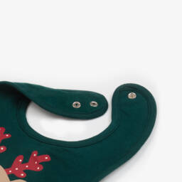 NAME IT-Boys Dark Green Festive Bib | Childrensalon Outlet
