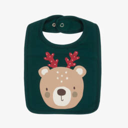 NAME IT-Boys Dark Green Festive Bib | Childrensalon Outlet