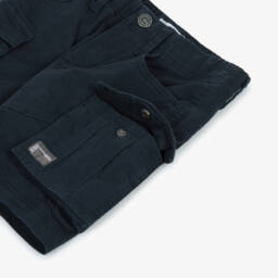 NAME IT-Boys Deep Blue Cargo Cotton Shorts | Childrensalon Outlet