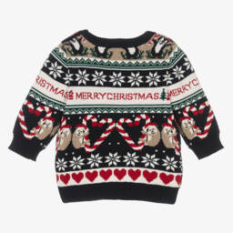 NAME IT-Синий хлопковый рождественский свитер Фэр айл | Childrensalon Outlet