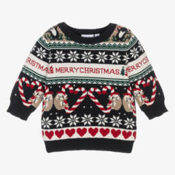 NAME IT-Синий хлопковый рождественский свитер Фэр айл | Childrensalon Outlet