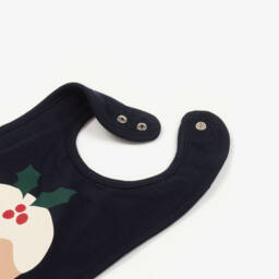 نيم إت-مريلة بنقشة احتفالية قطن عضوي لون كحلي | Childrensalon Outlet