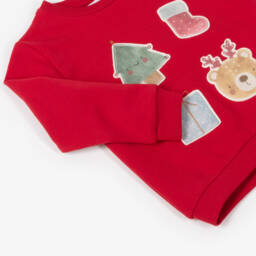 NAME IT-Boys Joyful Red Cotton Jumper | Childrensalon Outlet