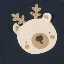 NAME IT-Boys Navy Festive Cotton Top | Childrensalon Outlet