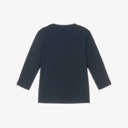 NAME IT-Boys Navy Festive Cotton Top | Childrensalon Outlet