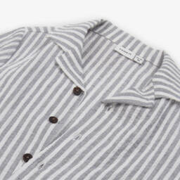 NAME IT-قميص قطني مخطط رمادي عضوي للأولاد | Childrensalon Outlet