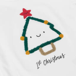 NAME IT-Boys White Festive Tree Top | Childrensalon Outlet