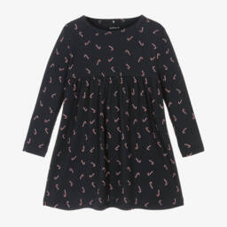 NAME IT-Синее хлопковое платье с узором леденцов для девочек | Childrensalon Outlet