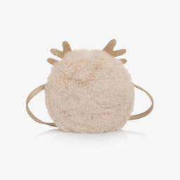 NAME IT-Girls Cream Reindeer Faux Fur Bag | Childrensalon Outlet