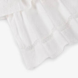 NAME IT-Girls Elegant White Cotton Frock | Childrensalon Outlet