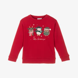 NAME IT-Красный хлопковый свитшот для девочек | Childrensalon Outlet