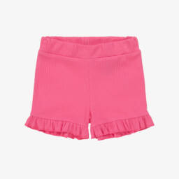NAME IT-Girls' Fuchsia Ribbed Cotton Shorts | Childrensalon Outlet