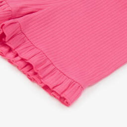 NAME IT-Girls' Fuchsia Ribbed Cotton Shorts | Childrensalon Outlet