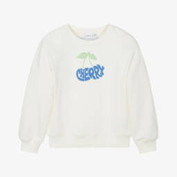 NAME IT-بلوفر كريمي عضوي للبنات مزين بالكرز | Childrensalon Outlet