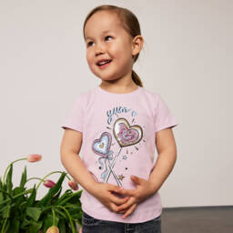 NAME IT-Girls Organic Pink Lollipop Tee | Childrensalon Outlet
