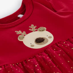 NAME IT-Красное платье из хлопка и тюля для малышек | Childrensalon Outlet