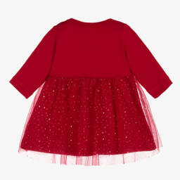 NAME IT-Красное платье из хлопка и тюля для малышек | Childrensalon Outlet