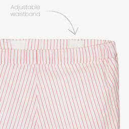 NAME IT-Girls Scarlet Stripe Cotton Cutwork Shorts | Childrensalon Outlet