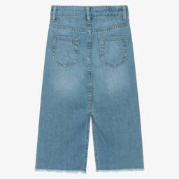 NAME IT-تنورة ميدي ناعمة من الدنيم الأزرق للبنات | Childrensalon Outlet