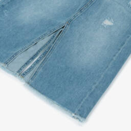 NAME IT-تنورة ميدي ناعمة من الدنيم الأزرق للبنات | Childrensalon Outlet