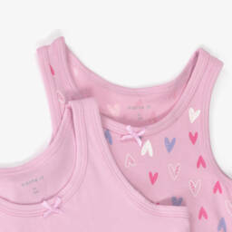 نيم إت-طقم تانك توأم ناعم وردي للبنات | Childrensalon Outlet