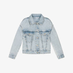 NAME IT-Girls Washed Light Denim Coat | Childrensalon Outlet