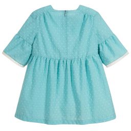 Nanos-Girls Blue Polycotton Dress | Childrensalon Outlet