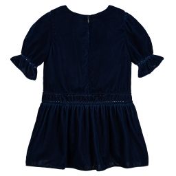 Nanos-Girls Blue Velvet Dress | Childrensalon Outlet
