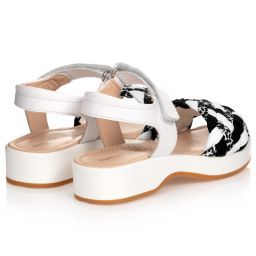 Naturino-Черно-белые кожаные сандалии | Childrensalon Outlet