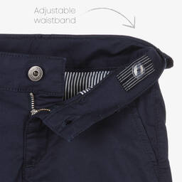 Naturino-Boys Blue Cotton Twill Chino Shorts  | Childrensalon Outlet