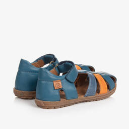 ناتورينو-صندل أطفال ولادي جلد لون أزرق | Childrensalon Outlet