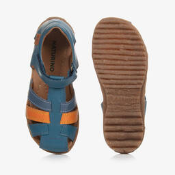 ناتورينو-صندل أطفال ولادي جلد لون أزرق | Childrensalon Outlet